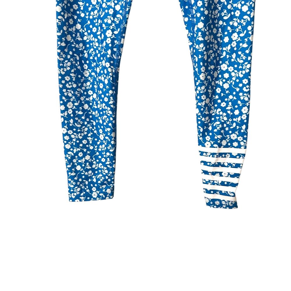 ADDISON BAY Floral Athletic Legging Blue X-Small - Picture 3 of 5
